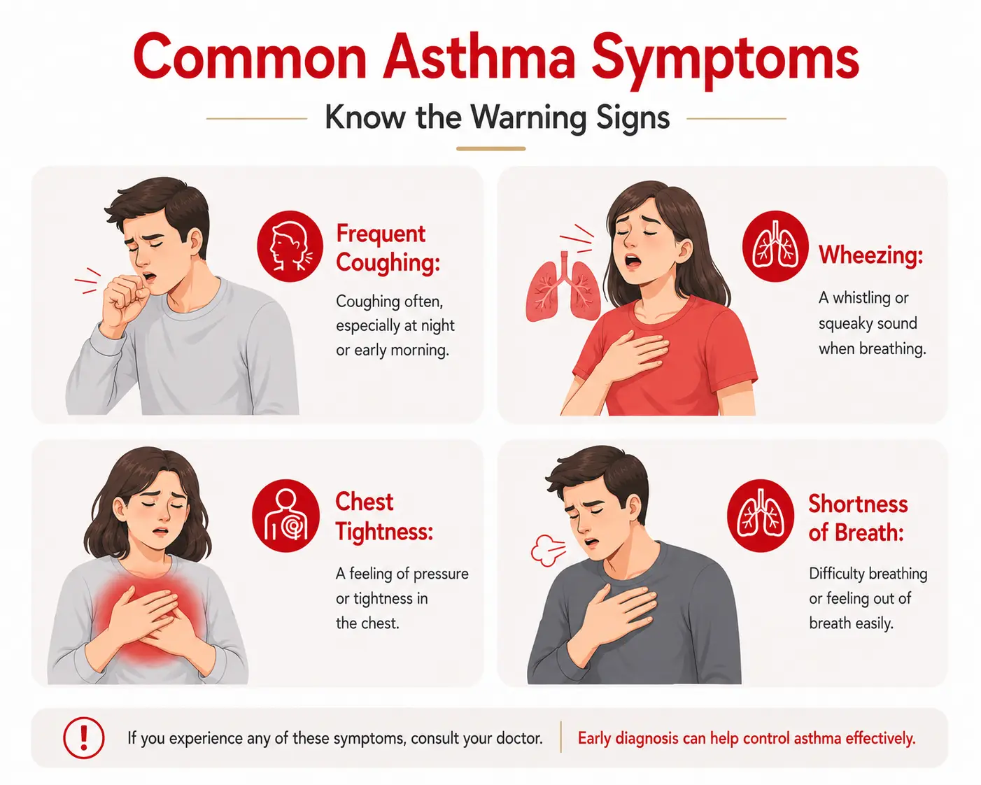 Symptoms of asthma