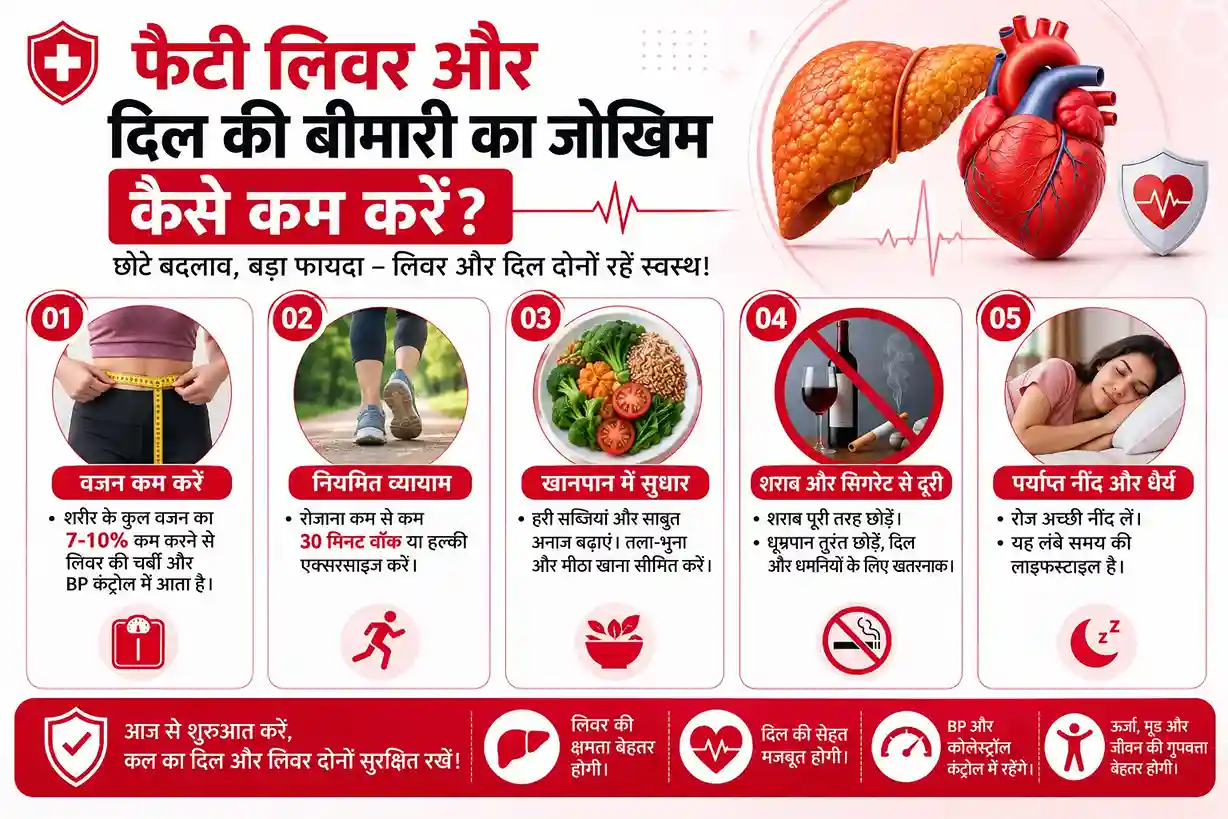 फैटी लिवर और दिल की बीमारी का जोखिम कैसे कम करें&nbsp;