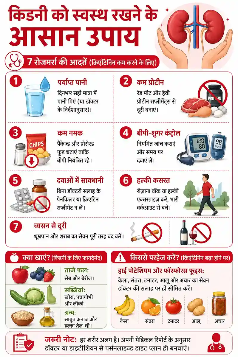 Tips to keep kidneys healthy through proper hydration, a balanced diet, regular exercise, blood pressure control, and healthy lifestyle habits.