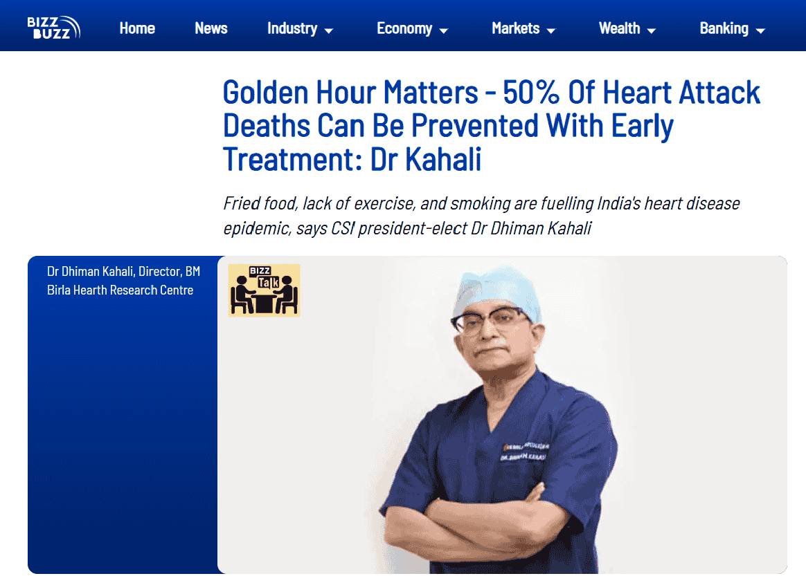 Golden hour matters- 50% of heart attacks can be prevented with early treatment: Dr Kahali