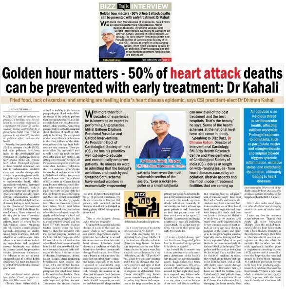 Golden hour matters -50% of heart attack deaths can be prevented with early treatment: Dr. Kahali