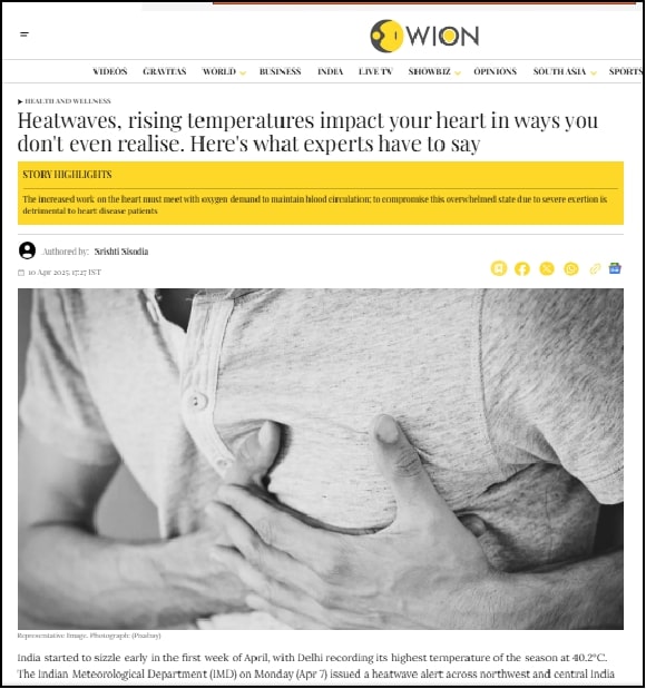 Heatwaves, rising temperatures impact your heart in ways you don't even realise. Here's what experts have to say